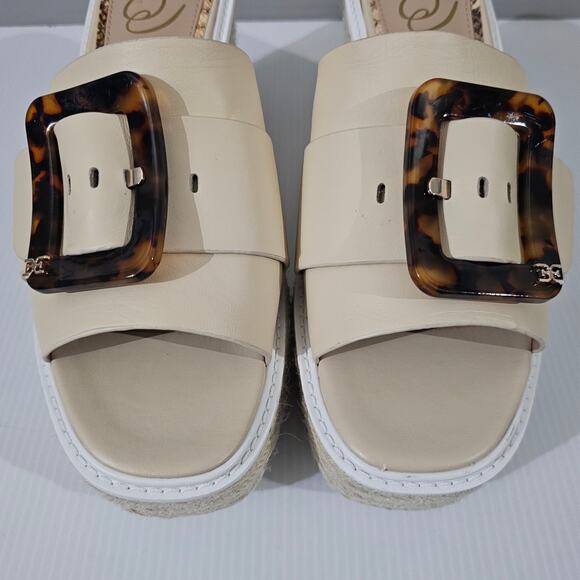 NEW Sam Edelman Livi Sandal Womens 9.5 Summer Sand Espadrille Platform Wedge - Picture 5 of 13